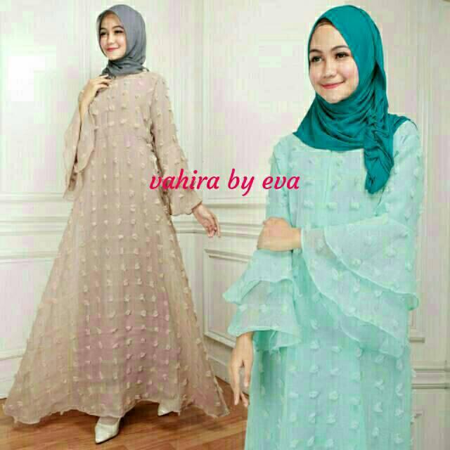 (TERBARU) Gamis linen rubiah tg lonceng S,M,L,XL,XXL,XXXL (hitam S,M)