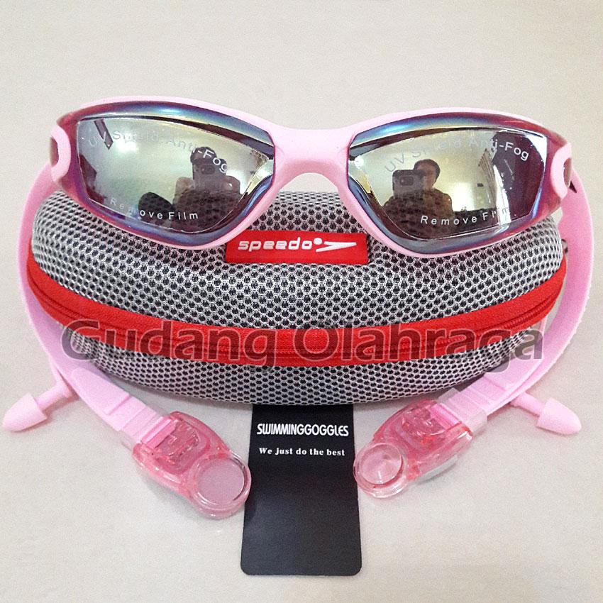 SPEEDO 866 Kacamata Renang Anti Fog & UV Protection - PINK