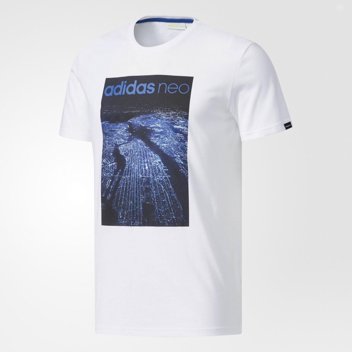 ADIDAS Kaos olahraga Adineo Reflective City Graphic tee - BR8418 - Putih
