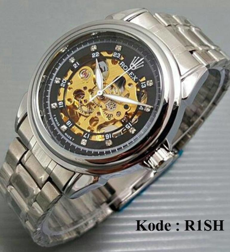 JAM TANGAN PRIA ROLEX AUTOMATIC AP3-01 ANTI AIR RANTAI TERBARU ORIGINAL