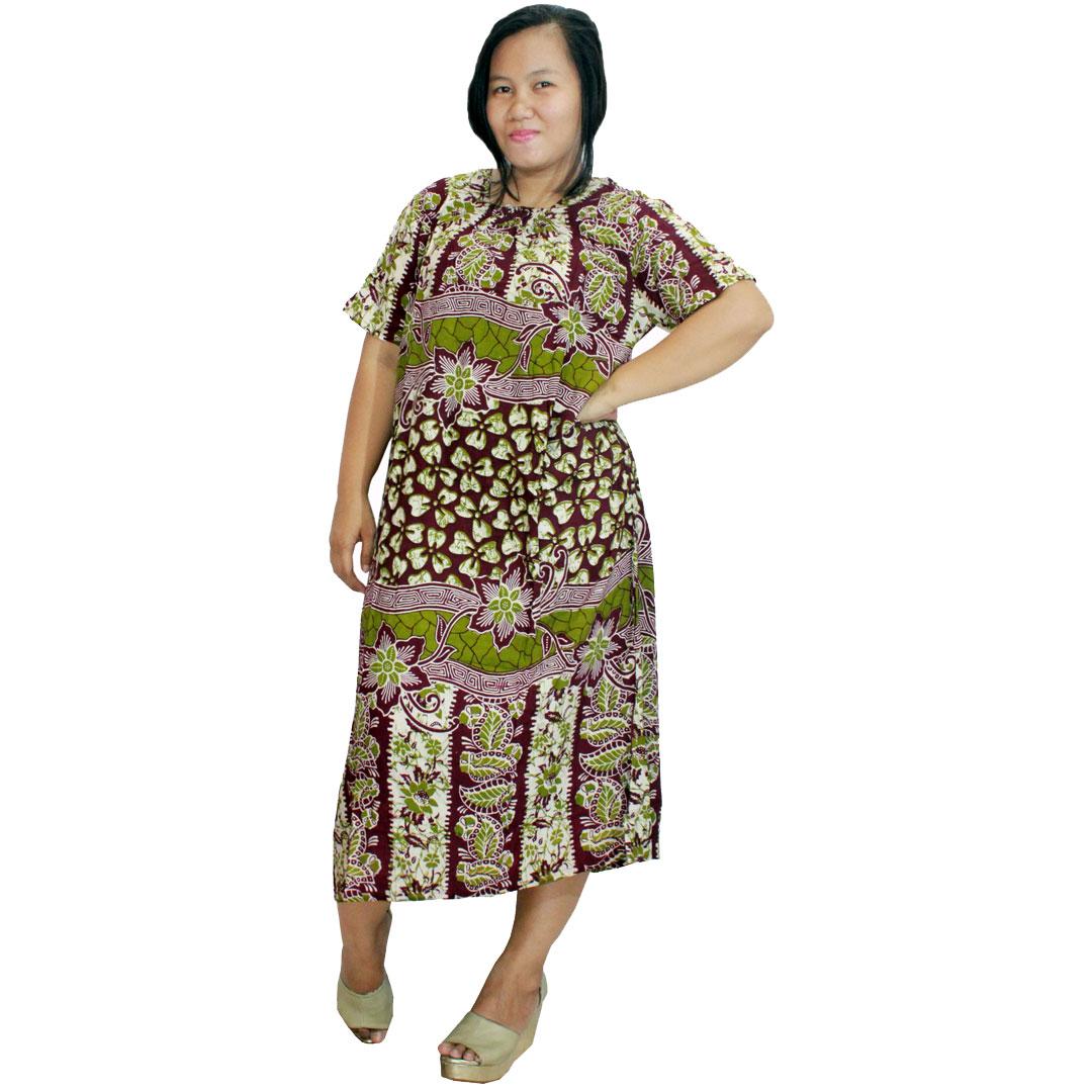 Daster Jumbo Lengan Pendek Batik, Baju Tidur Jumbo, Piyama Jumbo (DPT003-27) Batikalhadi Online