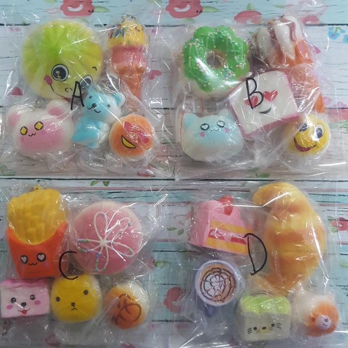 SQUISHY PAKET MURAH IMUT ISI 5 PCS UPDATE 28 MEI 2018
