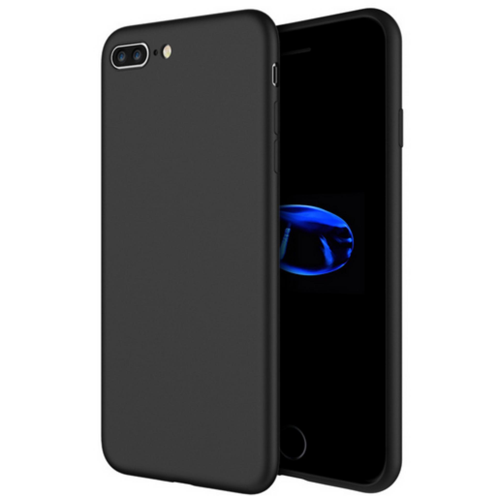 DarkNight for iPhone 8+ / 8S+ Plus | Slim Case Black Matte Softcase Premium (Anti Minyak/Anti Sidik Jari) - Hitam Doff
