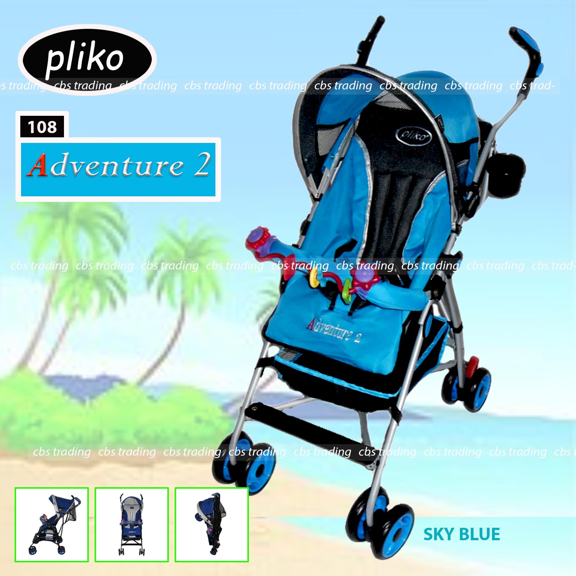 Pliko Stroller New Buggy Adventure 2 S-108 Kereta Dorong Bayi - Biru