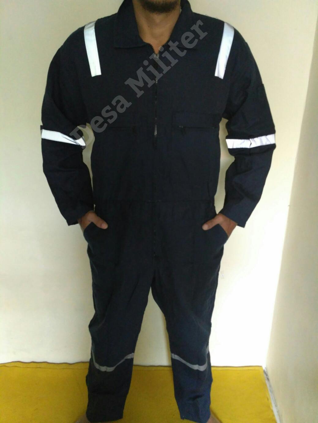 Wearpack Biru Dongker Scoutlight - Katelpak - Overall - Seragam Safety - Seragam Bengkel - Kemeja Proyek