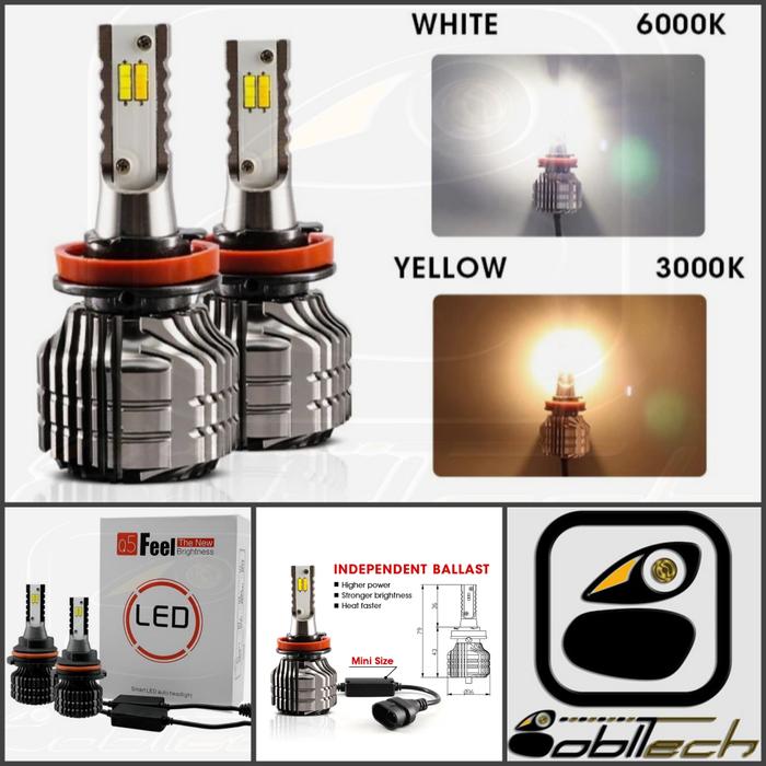 Best Quality Lampu Headlamp Foglamp Mobil Led Dua Warna H11 H7