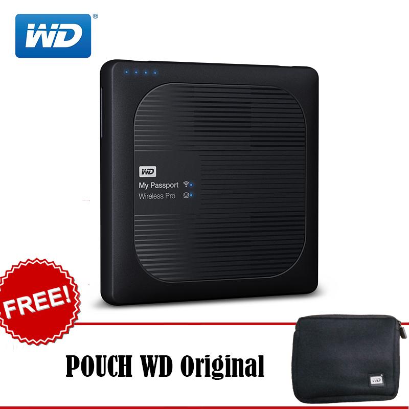 WD My Passport Wireless Pro Hardisk Eksternal 4TB USB3.0 + Pouch WD