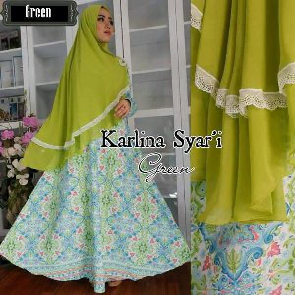 BAJU Gamis Karlina Syari GREEN