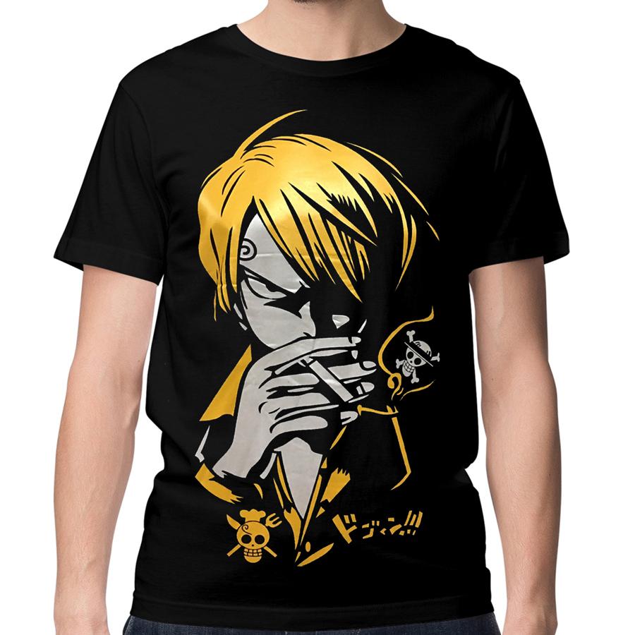 Ormano Baju Kaos T-Shirt One Piece Luffy Straw Hat Skull Onepiece All Size Spandex Kartun Anime Koleksi Man Women Fashion Pria Wanita Distro Atasan Pakaian Sablon Spandek Cartoon Shirt Hobi Collect Trendy Casual Kasual Lembut Nyaman Adem - Black