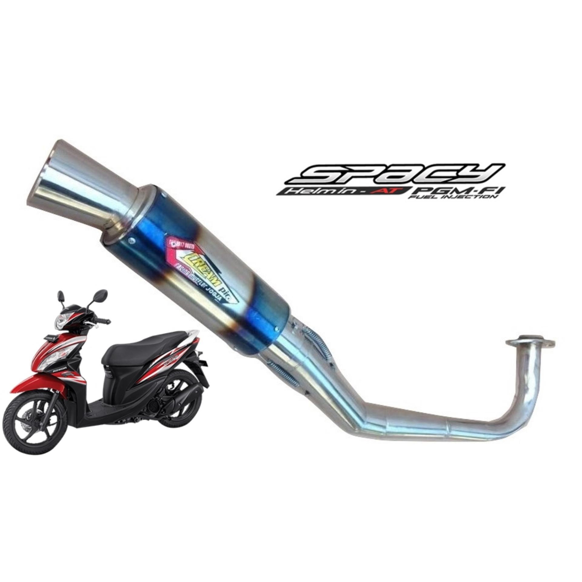 Knalpot Motor SPACY - CREAMPIE - BIRU