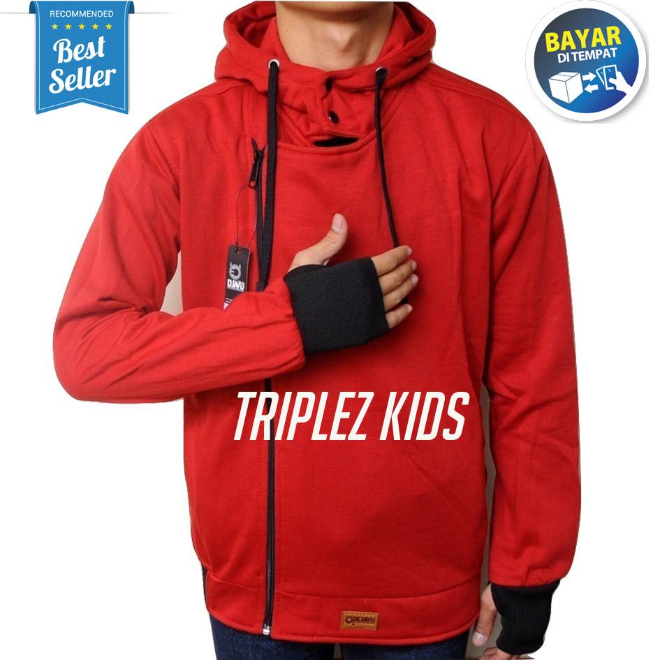 Zens Jaket Harakiri Style Hoodie Fleece Best Seller - Merah