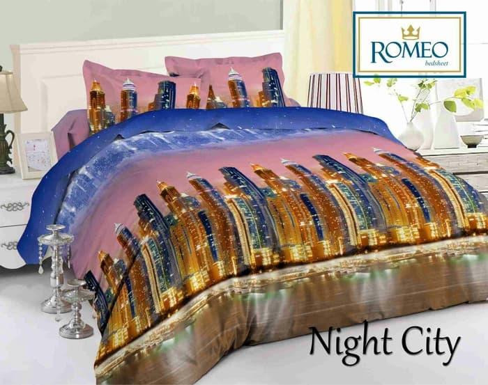 PALING DICARI Bedcover Romeo ukuran 180 x 200 / King / No.1 - Night City TERLARIS
