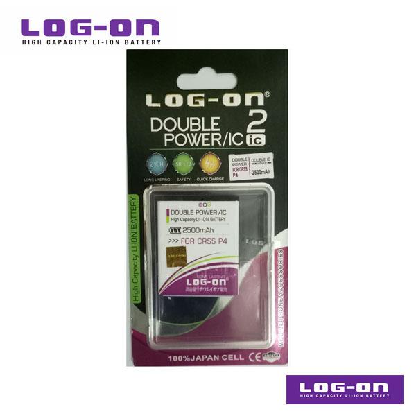 LOG-ON Battery For Evercoss P4 Jump TV - DoublePower & IC - Garansi 3 Bulan
