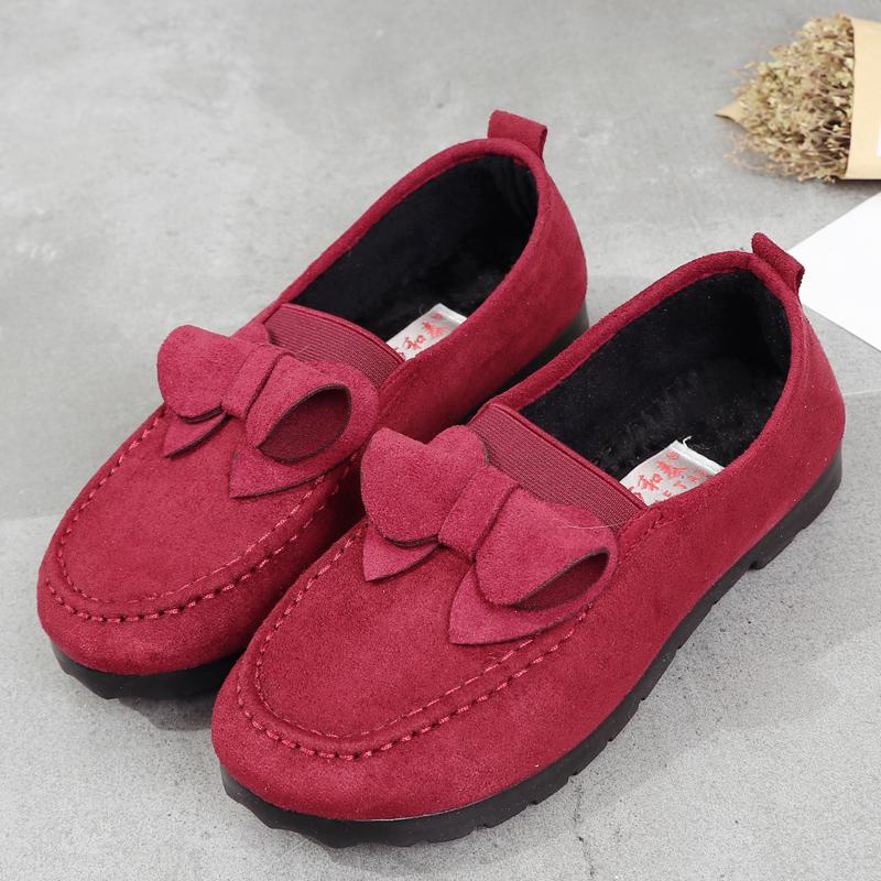 Juta atau Sepatu Kain Beijing Oleander Thai Sepatu Katun Tambah Beludru Yang Hangat (Hitam)