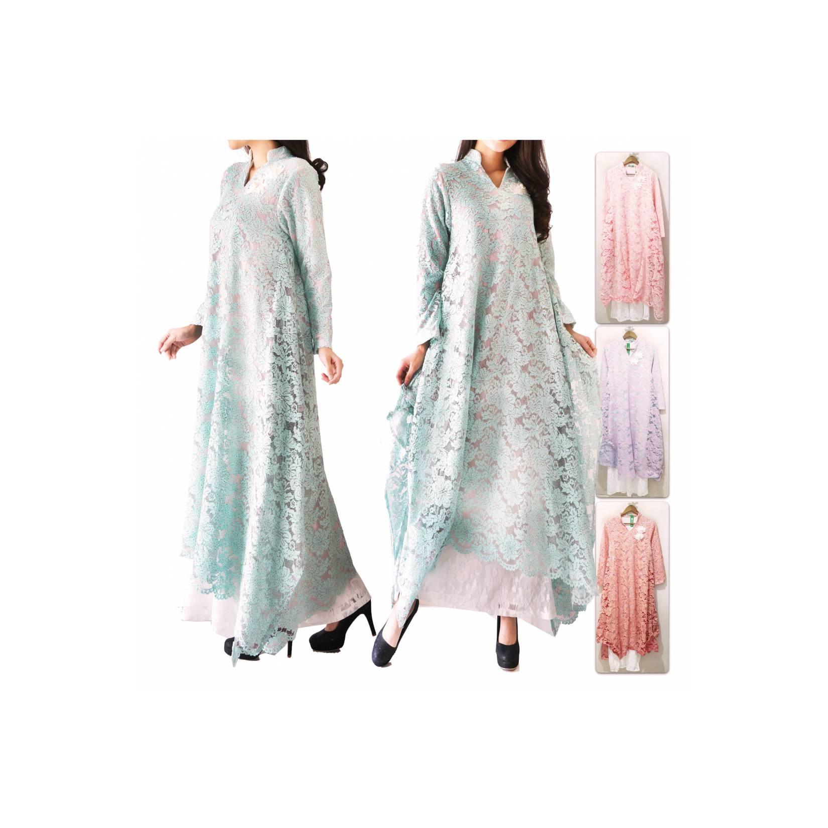 Gamis Maxi Full Brukat Zaskia / Maxi Dress / Lace Dresses / 11727