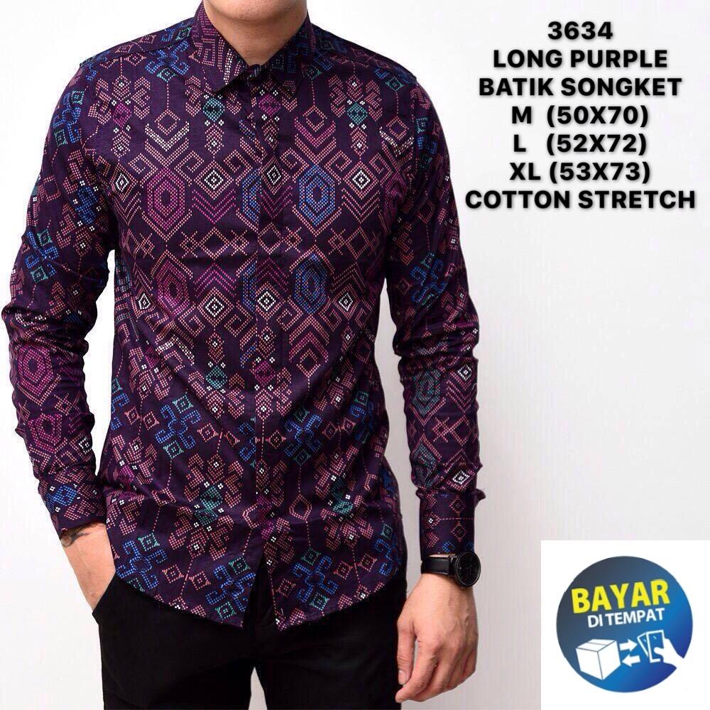 Kemeja batik songket pria murah/kemeja pria batik songket distro premium/batik pria aongket atasan formal