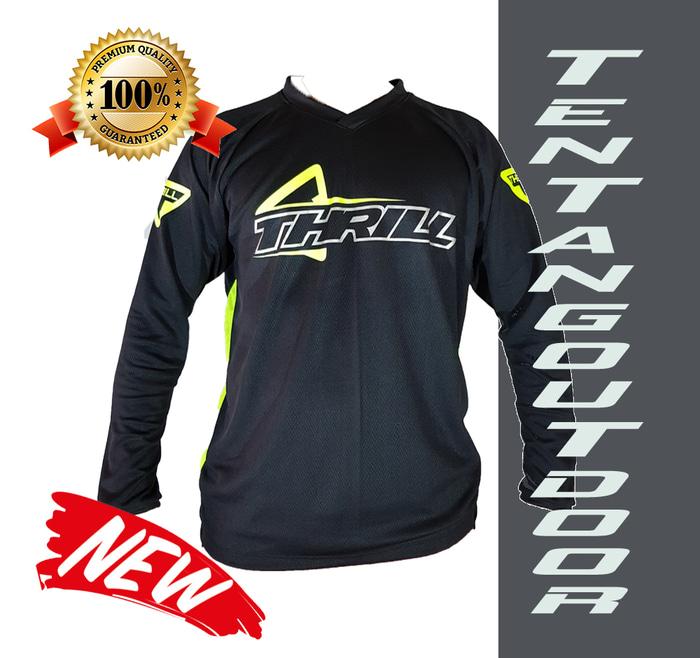 PREMIUM Jersey Downhill Cross Sepeda DH THRILL Baju Kaos F003 MTB BMX