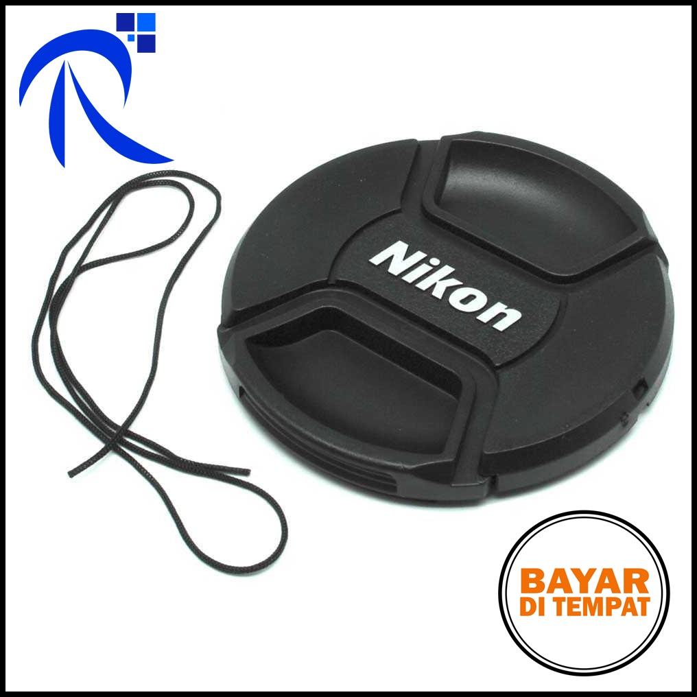 Rimas Penutup Lensa Kamera Nikon Lens Cap 77mm - Black / Hitam - Cover Pelindung Lens Camera dari Goresan Benturan Debu Berkualitas FREE ONGKIR & Bisa COD