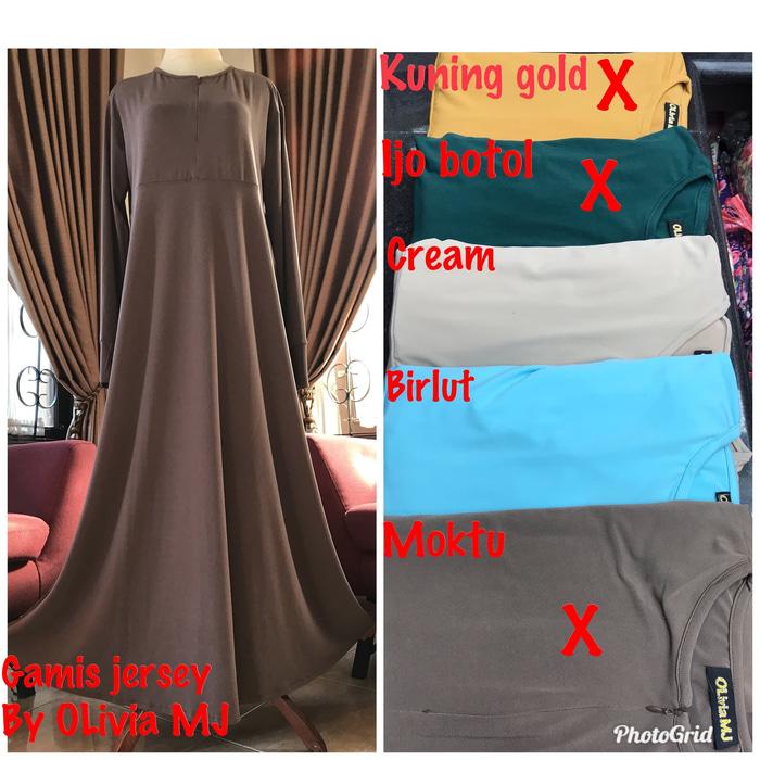 Murah Gamis Polos bahan jersey super
