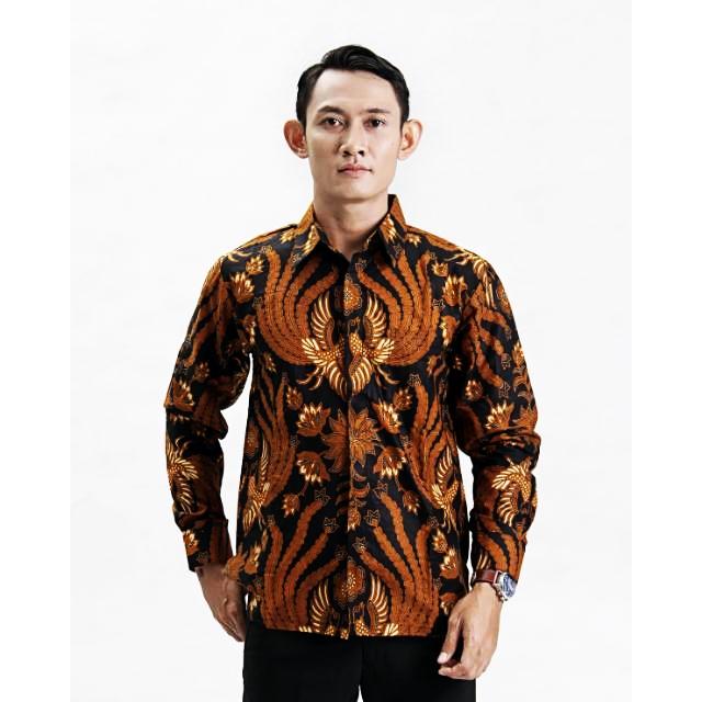 Baju Batik Pria Fashion Kemeja Lengan Panjang Motif Batik Sogan Merak / Batik Modern / Batik Fashion / Toko Batik / Batik / Batik Kerja / Seragam Batik / Kemeja Batik Pria / Batik Sogan / Batik Merak / Batik Pria / Baju Batik Pria / Gambar Batik Merak