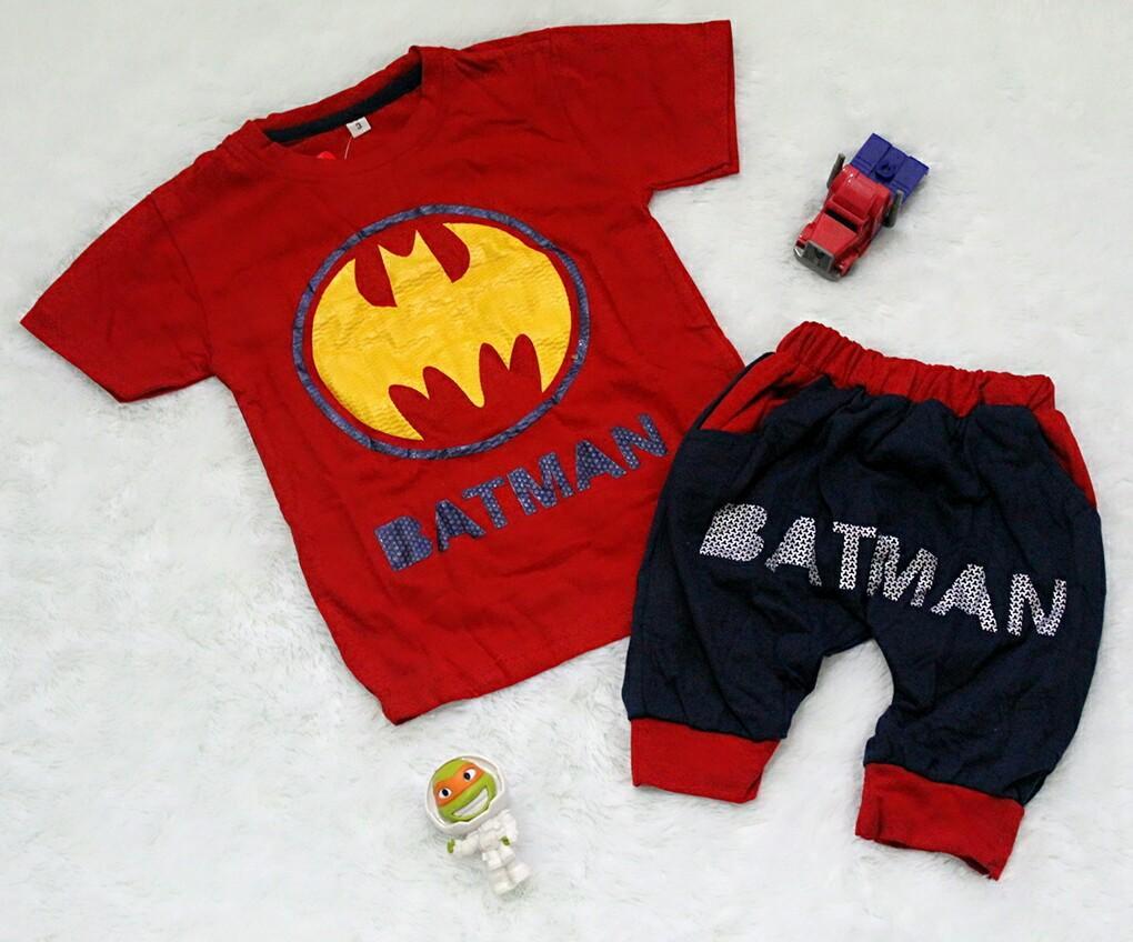Setelan Baju Celana Bayi Anak - Bat Joger Serries