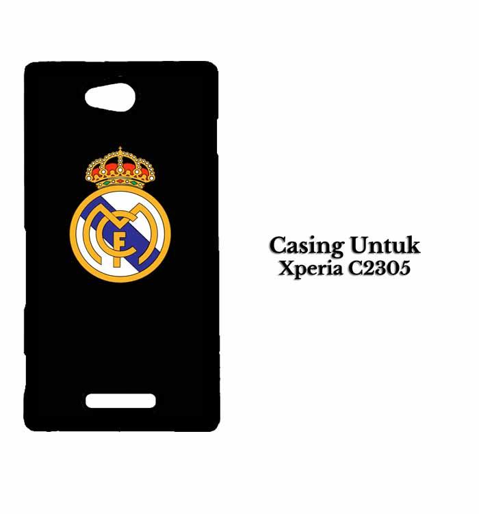 Casing Xperia C (C2305) real madrid dark fix Custom Hard Case Cover