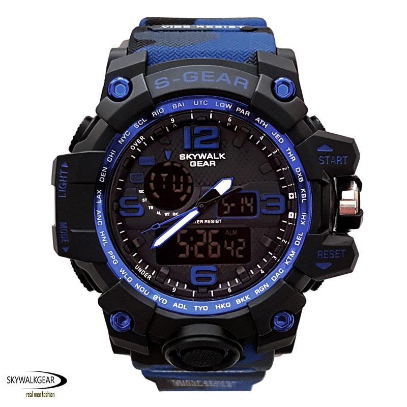 Skywalkgear Jam Tangan Militer Pria Dual Machine Tahan Air - Blade Master