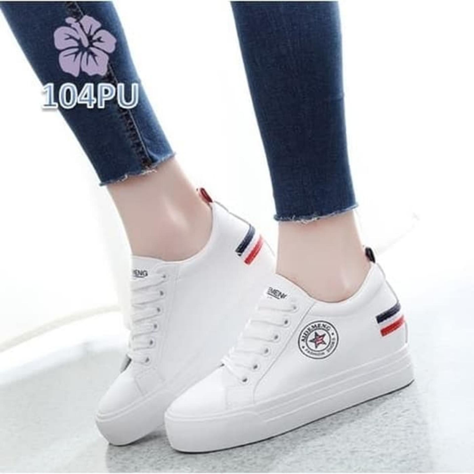 Sepatu Sneakers Wedges Star Aidemeng Putih BS