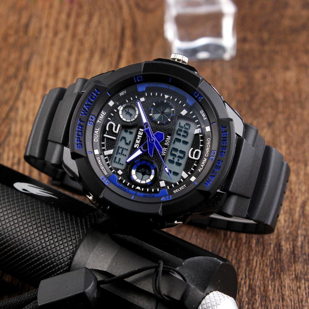 SKMEI Menonton Children Olahraga Jam Tangan Merek 50 M Waterproof Mode Santai Kuarsa Digital Watch Boys Look Gadis LED Multifungsi Jam Tangan 1060-Intl