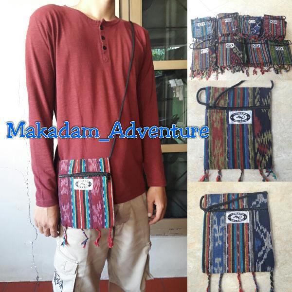 Tas Etnik Kain Tenun Rajut Lombok Model Selempang Not Tas Pinggang Slempang