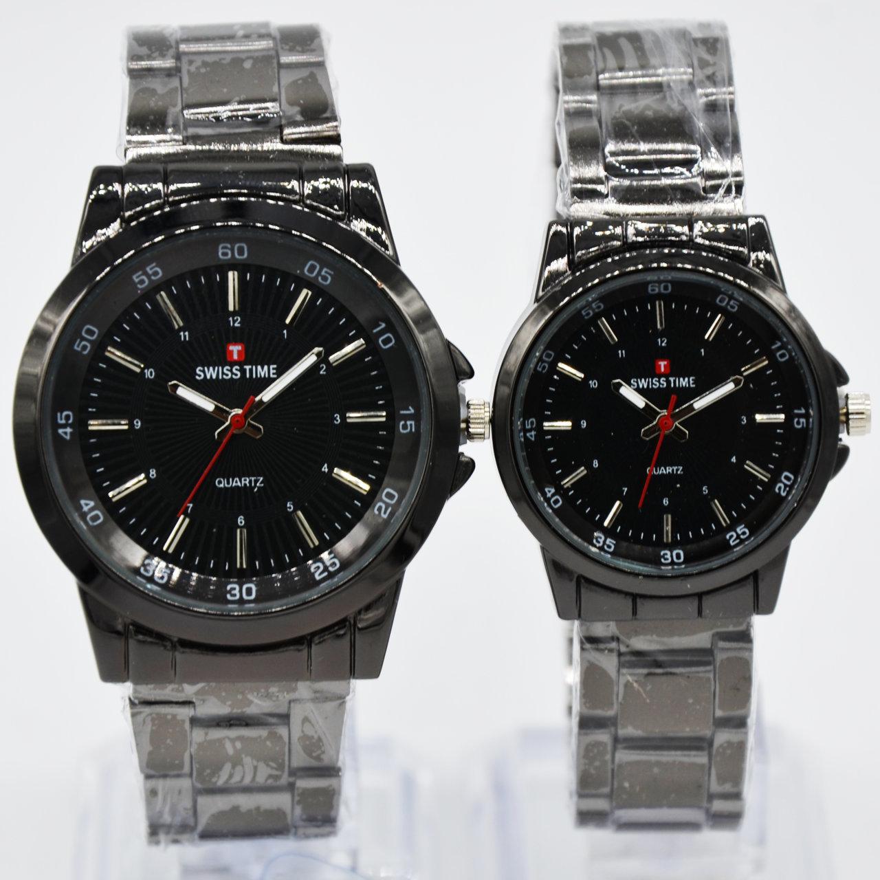 Swiss Time/Army - Jam Tangan Couple Stainless Steel - ST2000 couple
