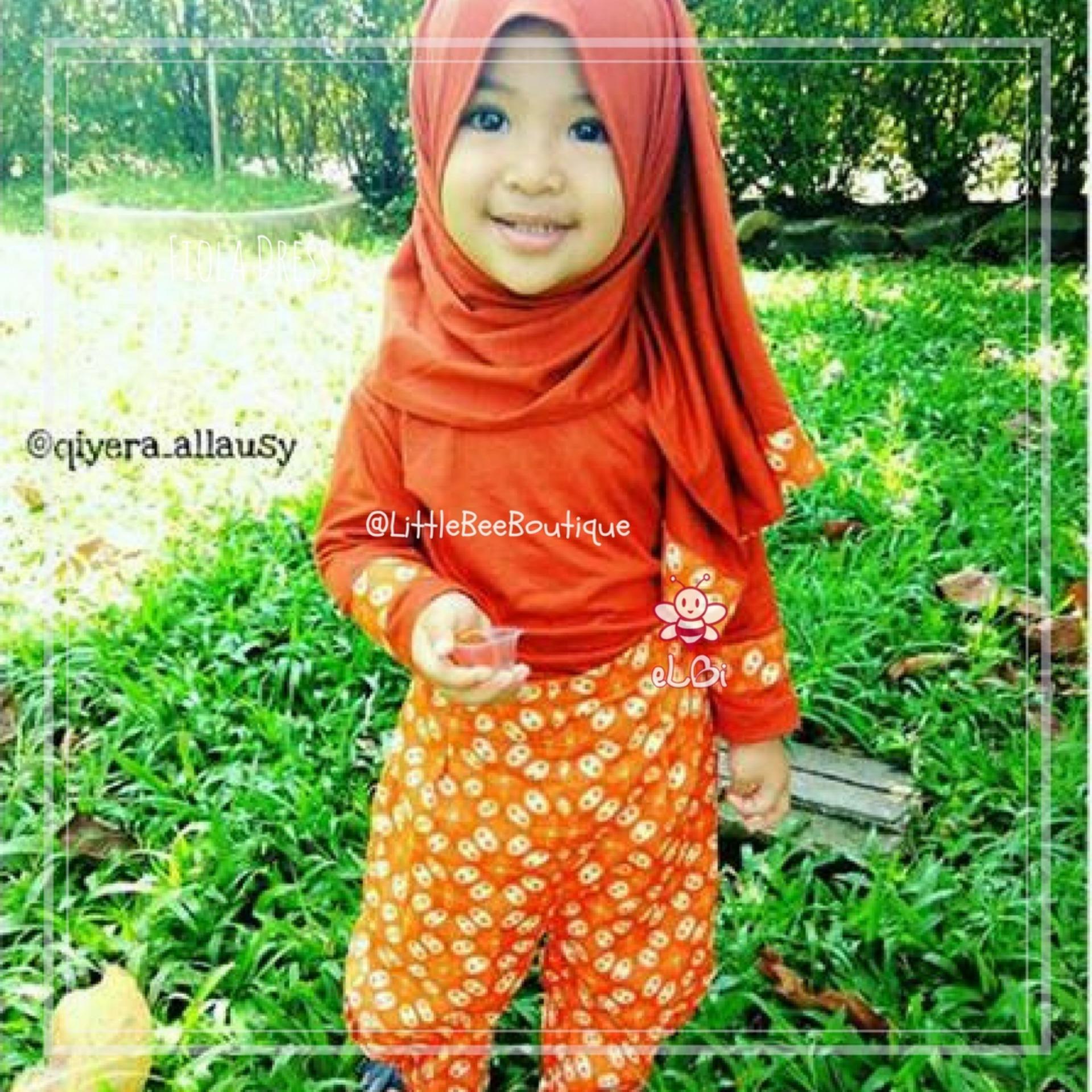 eLBi - Hana Jasmine Set Baju Muslim Anak Balita Size 3-4 Tahun by Little Bee Boutique