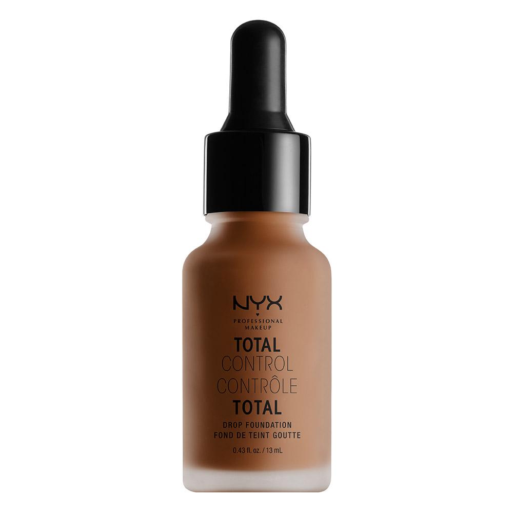NYX Professional Makeup Total Control Drop Foundation Deep Rich- Alas Bedak Cair/Liquid Hasil Matte Untuk Kulit Normal Dan Berminyak Termasuk Dropper/Pipet