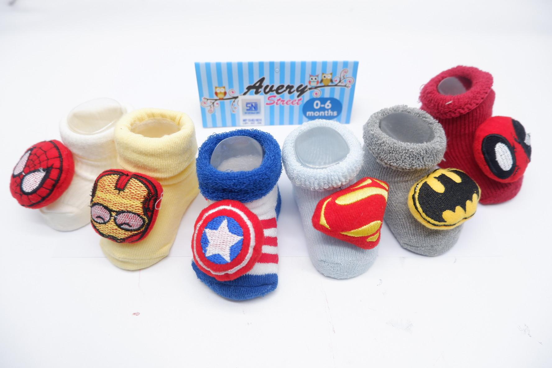 Mesh Kaos Kaki Bayi Boneka 3D Timbul / Baby Socks Hokiku / Kaos Kaki Boneka - 1 pasang BOY / LAKI-LAKI