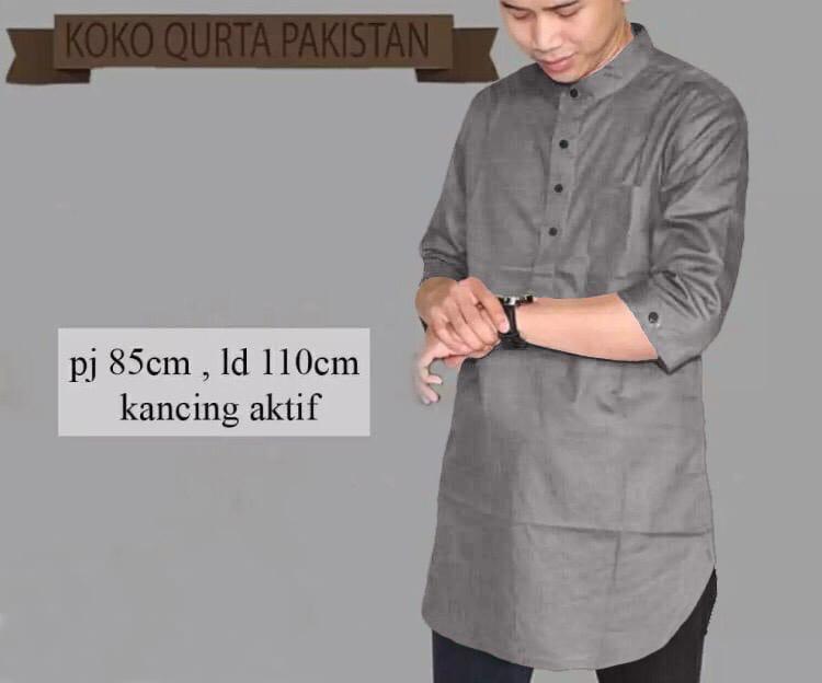 Stellashoppie Baju Koko QURTA PAKISTAN / PROMO Baju Muslim terbaru / Baju koko pakistan / Kemeja Koko Pakistan / Koko Qurta / Kemeja Premium / Kemeja Panjang / Kemeja Muslim