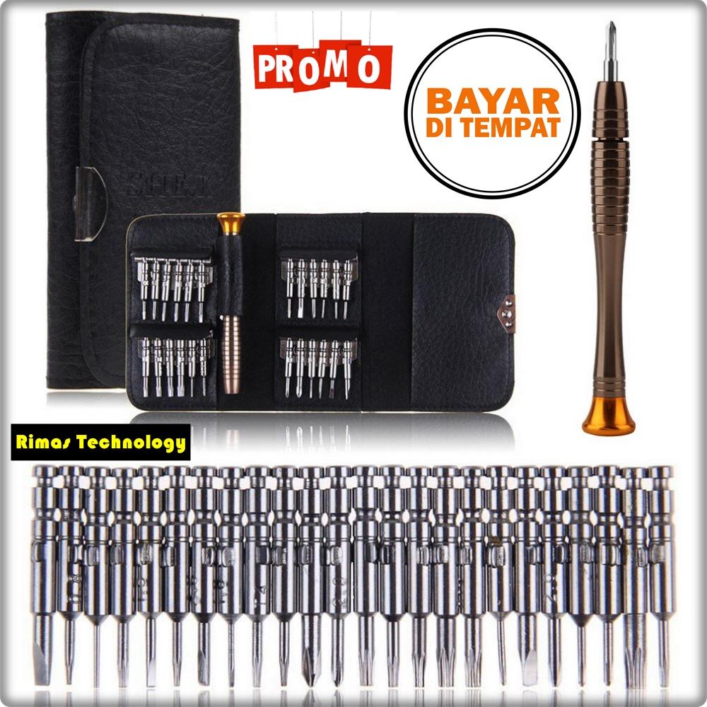 Rimas Obeng Torx Set 25 In 1 Repair Tools Kit For Iphone 4/5/6/6 Plus - Obeng Alat Reparasi Lengkap Hp Apple Berkualitas