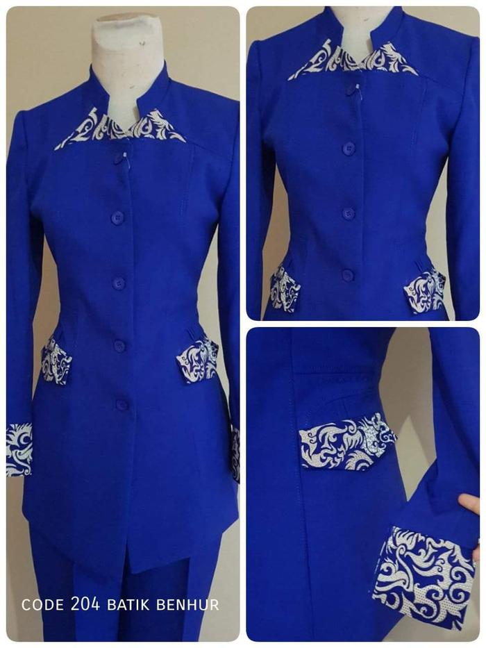 Setelan blazer BATIK wanita formal stelan celana rok/Baju Blazer Wanita/Baju Kerja Wanita/Baju Kantor Wanita/Baju Wanita/Blazer Batik Wanita