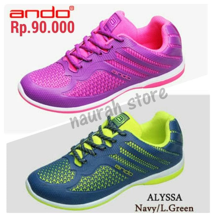 HARGA PROMO!!! Sepatu Sport Running Fitness Olahraga Senam Original Ando Alyssa - AduoIv