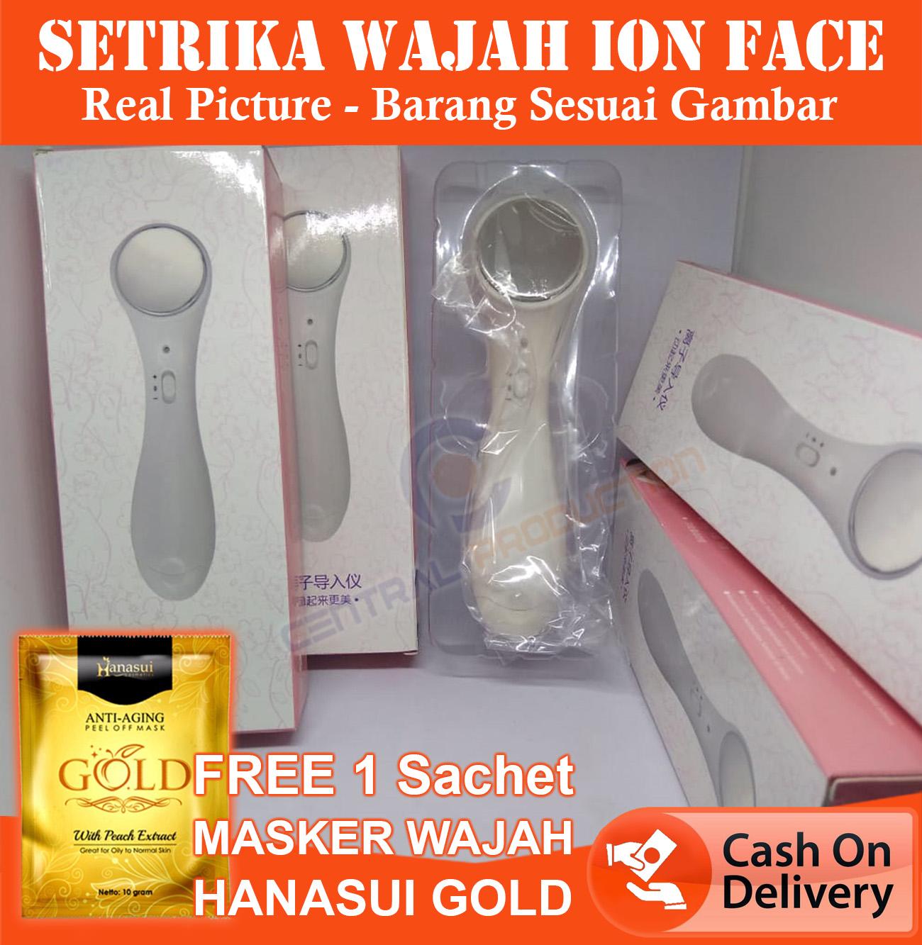 Setrika Wajah / Ion Face ORIGINAL FREE Masker Wajah Hanasui Gold 1 Sachet REAL PICTURE
