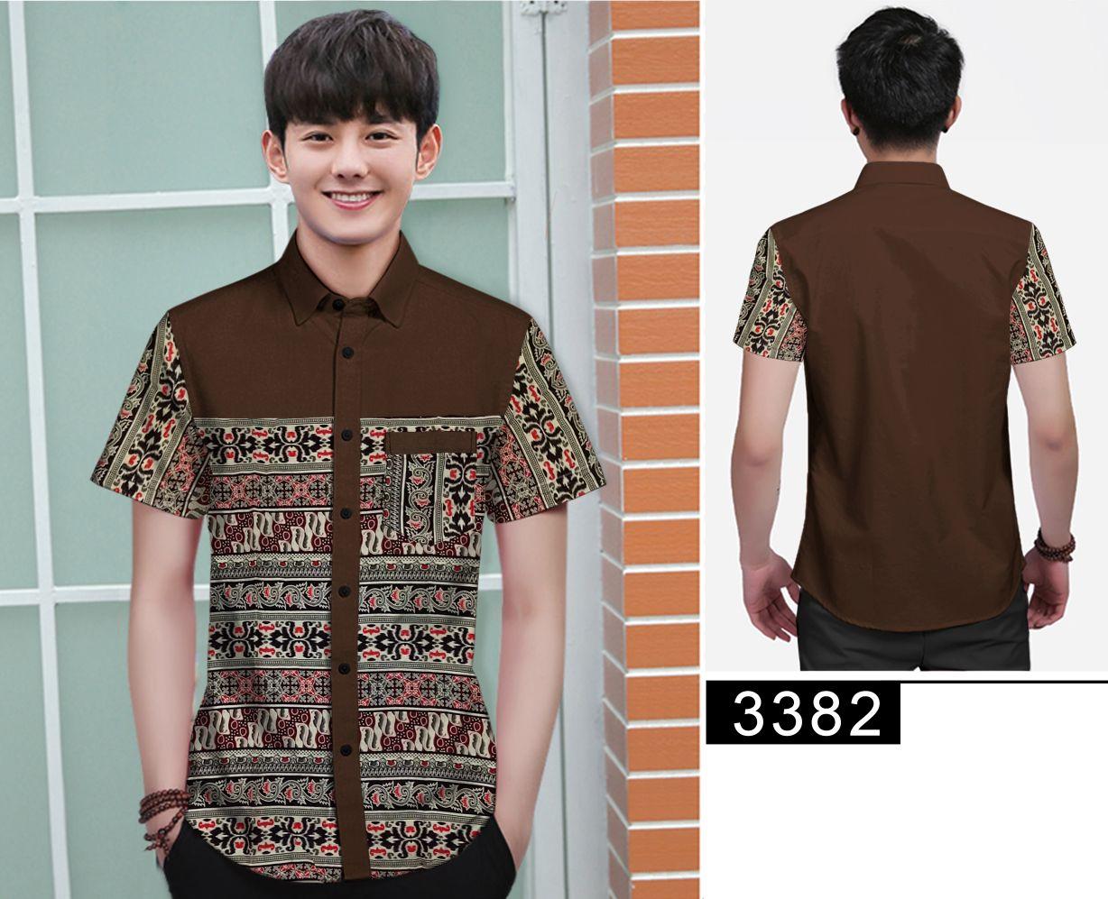 Algren Baju Hem Kemeja Batik Pria Tejo lengan pendek - Maroon / Hitam / Biru Navy / Tosca / Coklat / Abu / Regular fit / Casual / Polos / Kerja / Kantor / Katun / Kem Tangan Pendek Cowo / Atasan Cowok / Pakaian Laki laki Dewasa