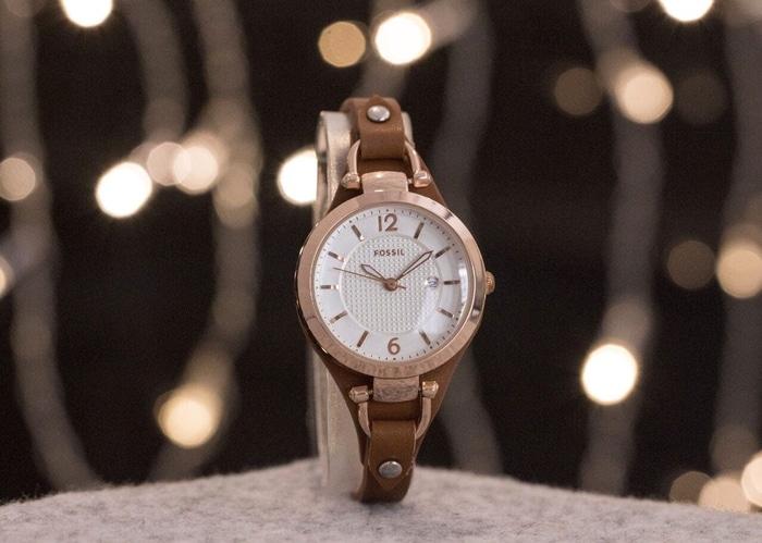 DISKON Jam Tangan Wanita / Cewek Murah Fossil Anantia Leather Light Brown TERMURAH