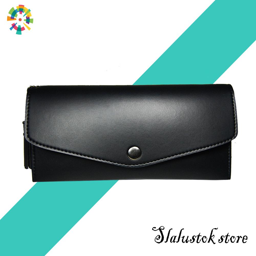 Dompet Genggam Elegant / Dompet Wanita / Kartu ATM Panjang Lipat Kulit Import Murah ( DKI Jakarta )