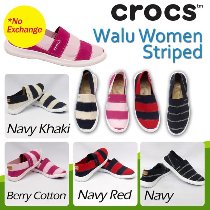 HARGA SPESIAL!!! Crocs Walu Women Stripes - KsvxMu
