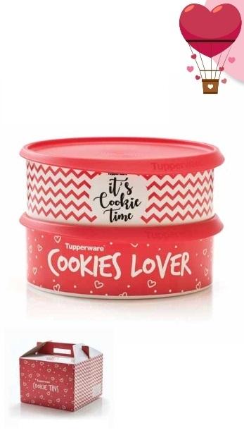 TUPPERWARE PROMO Cookie Tin 1 set - 2 Toples