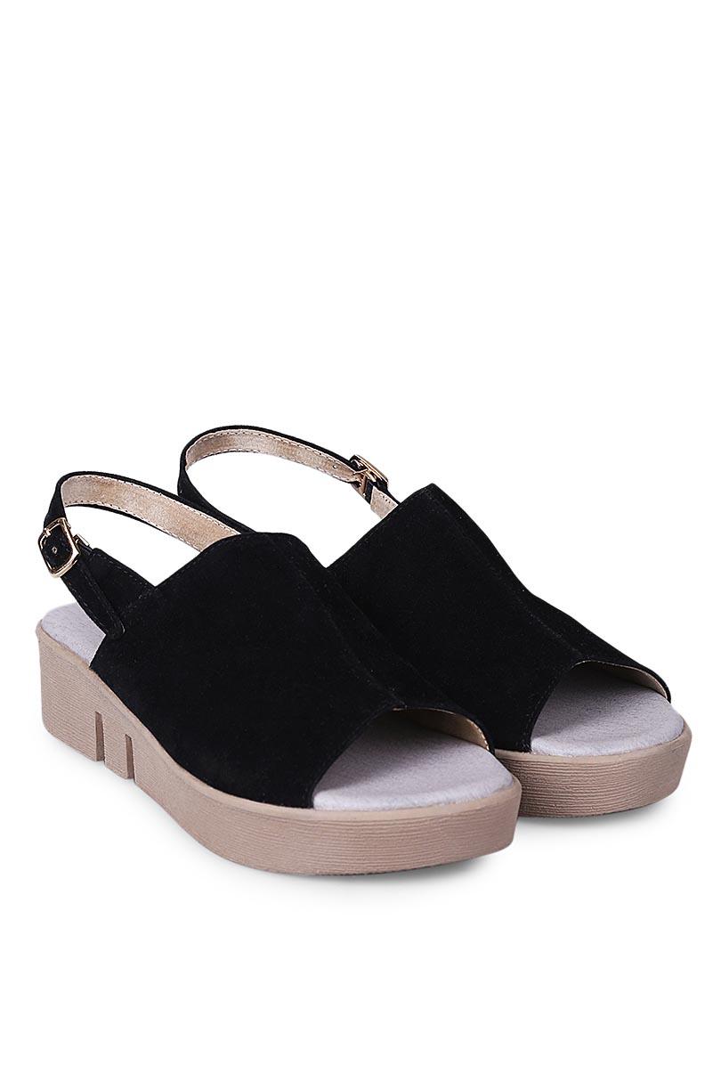 Yongki Komaladi Sandal Wedges Fashion Wanita Aqilia Black
