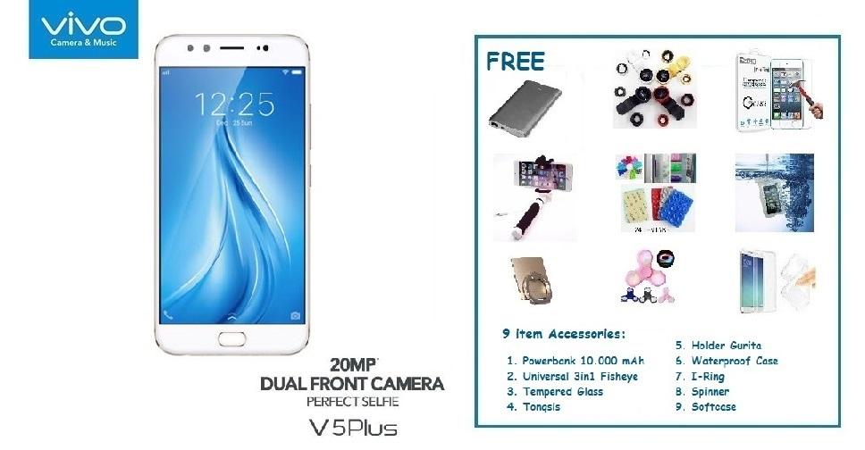 VIVO V5 Plus [4/64GB] + 9 ITEM ACCESSORIES