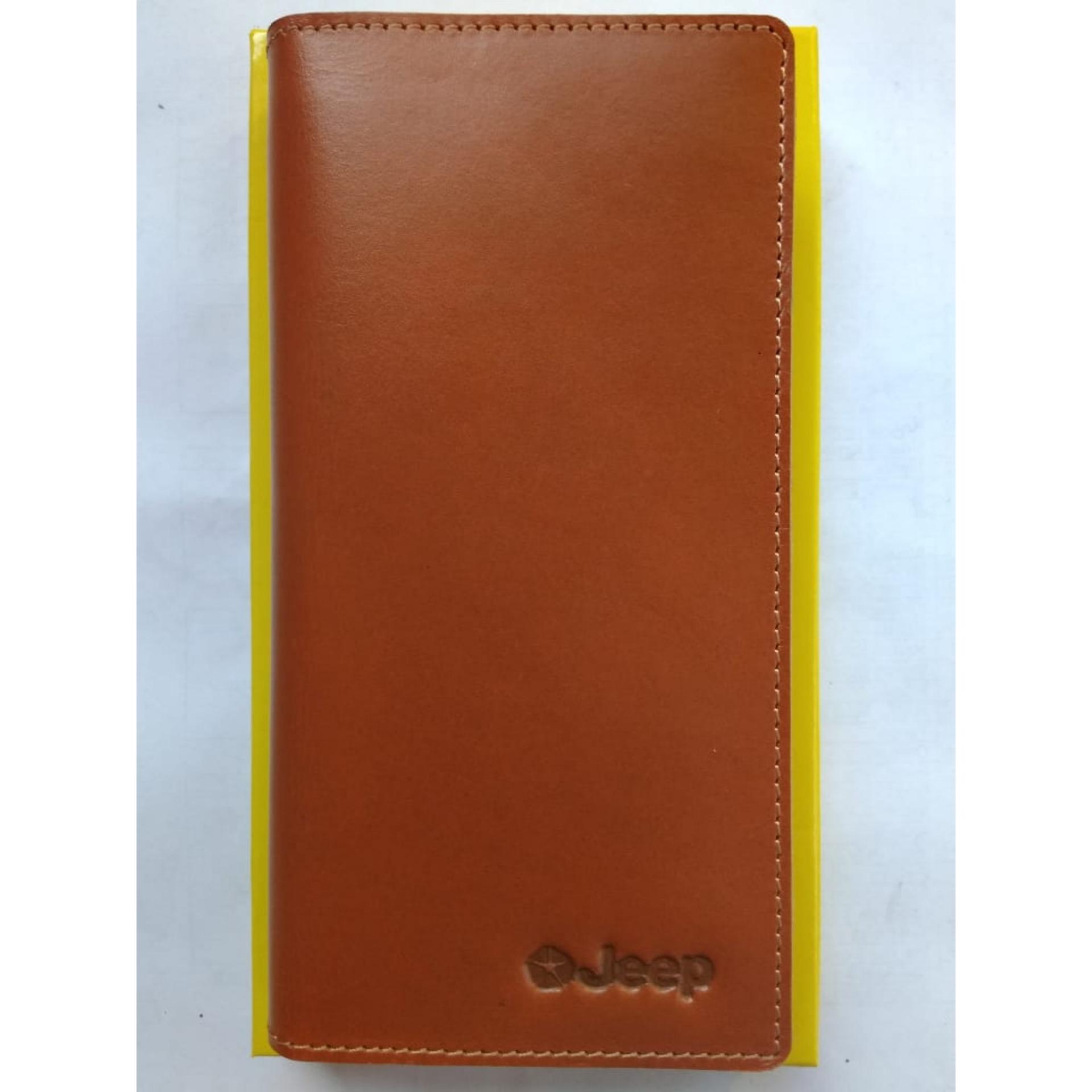 Dompet Panjang Pria / Wanita Kulit Sapi Asli Import Super Premium - TAN