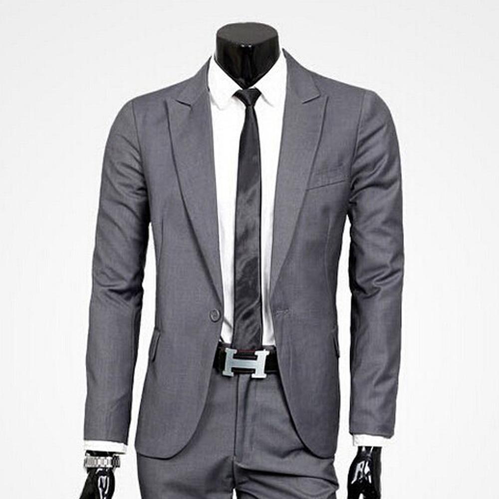 Jaket Kulit - Blazer Pria Executive - Abu-Abu