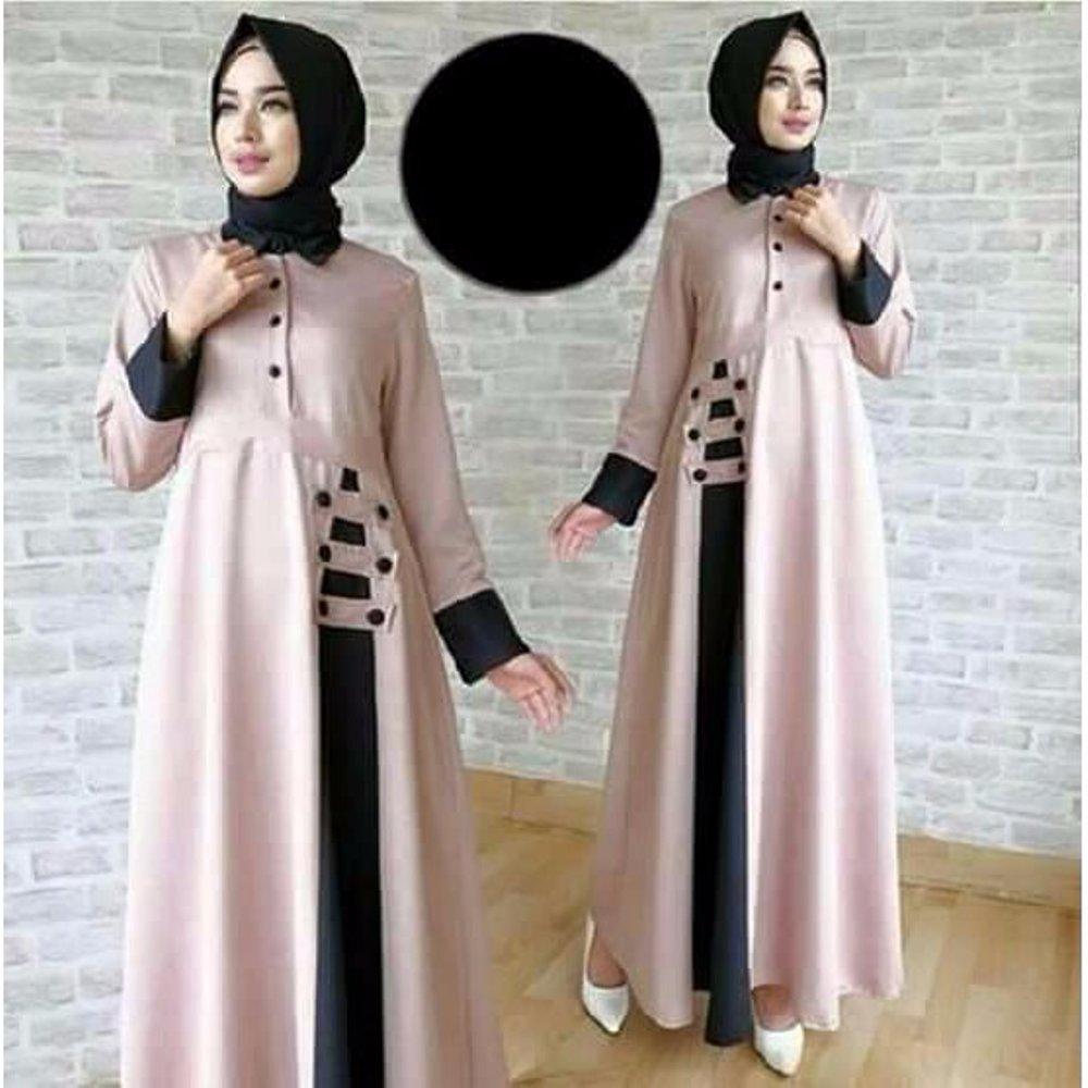 Baby Talk Club Gamis Polos Gamis Syari Baloteli Jasmine Busui Gaun Pesta Panjang Baju Hijab Terusan Pengajian Wanita Muslimah Dress Lengan Panjang Long Dress Casual Wanita - Dress Gamis Lebaran