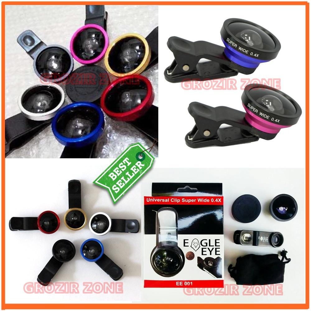 Lensa Fish Eye 3 In 1 Universal Clip Lens Fisheye Macro Wide - Warna Acak ( Grozir Zone )